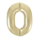 Champagne Giant Foil Number Balloon - 0 - The Party Room